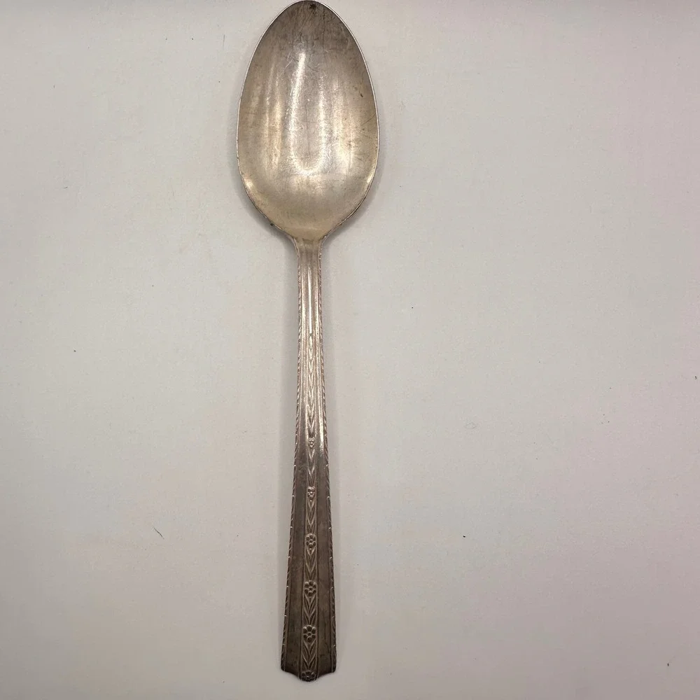 Vintage WALLACE BROS Silver Plate AA 1 Large serving Spoon (8.5